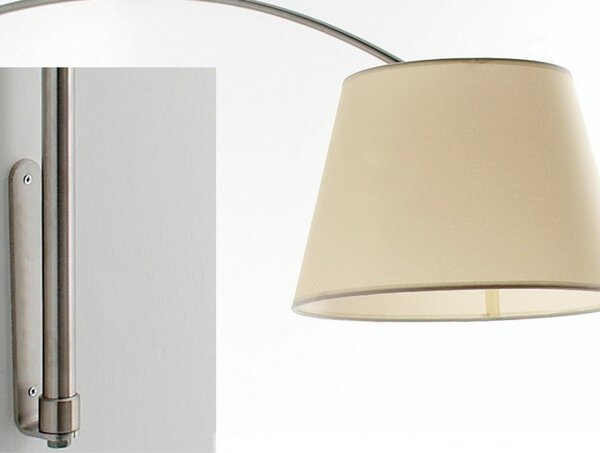 Applique arco illuminando boing ap p e27 led telescopica paralume pergamena interno - Illuminando