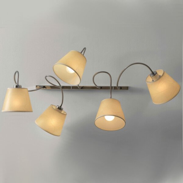 Applique illuminando soft ap5 e27 led paralume metallo flessibile - Illuminando