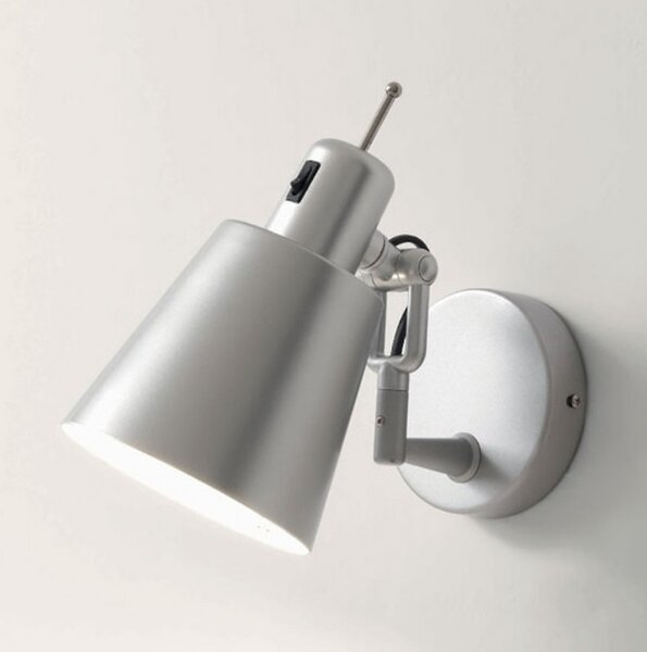 Applique illuminando lola ap e27 led lampada parete moderna orientabile metallo bianco arancione alluminio - Illuminando