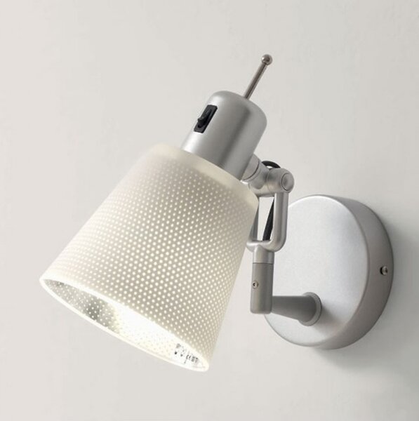Applique illuminando lola ap e27 led lampada parete moderna orientabile metallo bianco arancione alluminio - Illuminando
