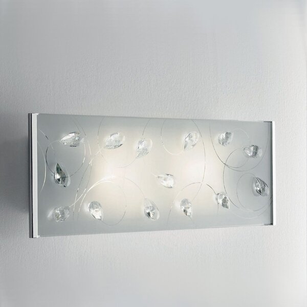 Applique illuminando petali ap e27 led lampada parete elegante moderna vetro cristallo interno - Illuminando
