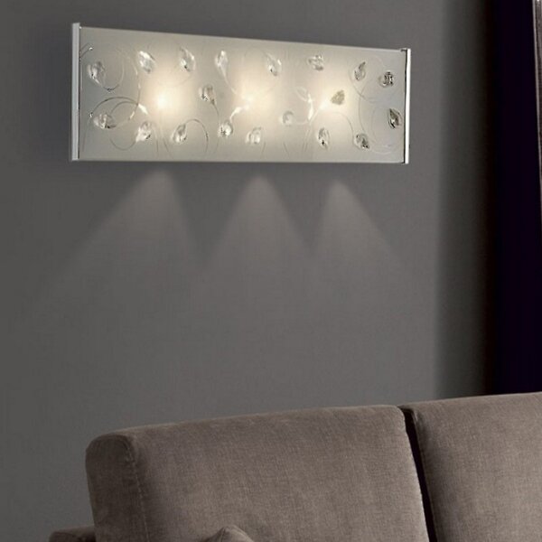 Applique illuminando petali ap e27 led lampada parete elegante moderna vetro cristallo interno - Illuminando