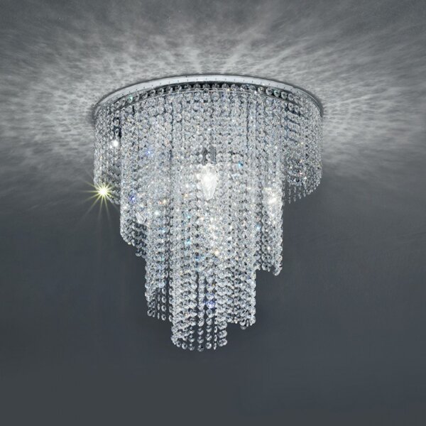 Plafoniera moderna padana lampadari queen 234 plc e14 led cristallo lampada soffitto - Padana Lampadari