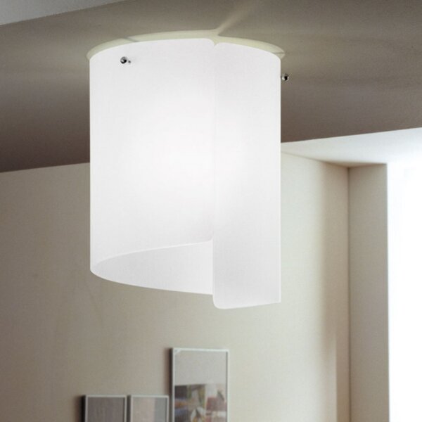 Plafoniera moderna selene illuminazione papiro 0386 053 e27 led vetro lampada soffitto - Selene Illuminazione