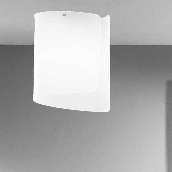 Plafoniera moderna selene illuminazione papiro 0386 053 e27 led vetro lampada soffitto - Selene Illuminazione