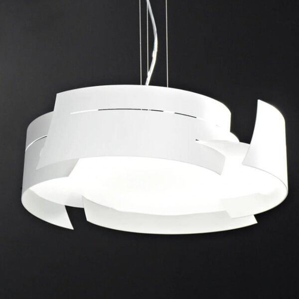 Lampadario moderno selene illuminazione vultur 1021e 1024e e27 led acciaio sospensione - Selene Illuminazione