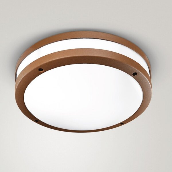 Applique gea led ura r ges292 led ip54 lampada parete soffitto classica ruggine tonda e27 - Gea Led