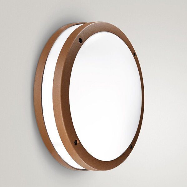 Applique gea led ura r ges292 led ip54 lampada parete soffitto classica ruggine tonda e27 - Gea Led