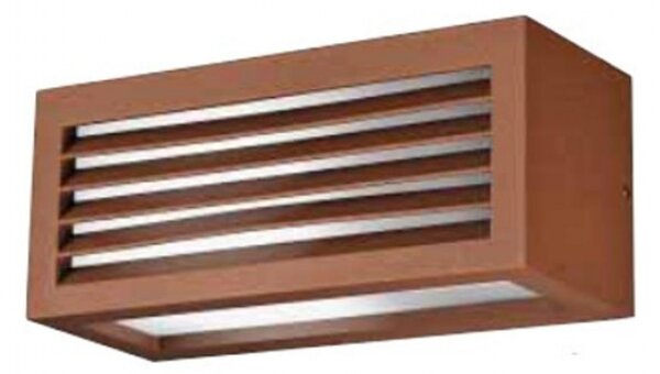 Applique alluminio gea led garo ges312 led ip54 lampada parete classico ruggine esterno e27 - Gea Led