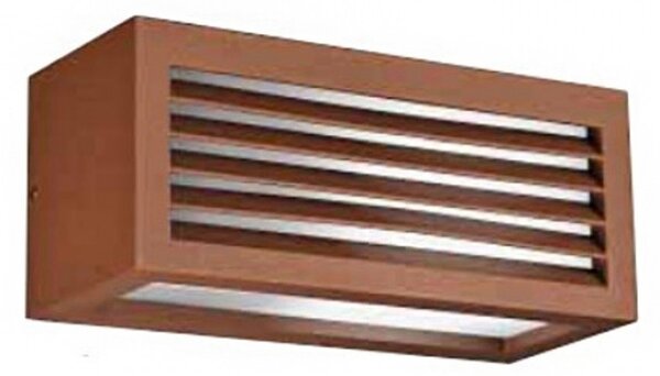 Applique alluminio gea led garo ges312 led ip54 lampada parete classico ruggine esterno e27 - Gea Led