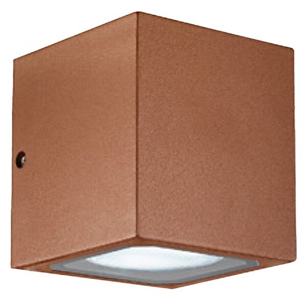 Applique alluminio gea led apo ges172 led ip54 lampada parete classico ruggine cubo esterno gx53 - Gea Led