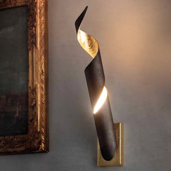 Applique led fratelli braga truciolo 2083 a metallo moderna classica - Fratelli Braga
