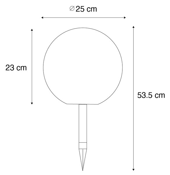 Lampada da esterno bianca 25 cm incl. LED IP44 solare RGBW - Ludger