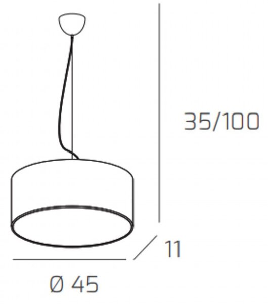 Outlet lampadario moderno top light cylinder 1067 s e27 led metallo sospensione - Lampadari Bartalini Outlet