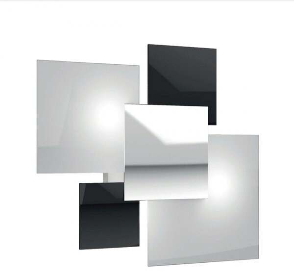 Plafoniera moderna top light shadow 1088 pl90 e27 led vetro lampada soffitto - Top Light