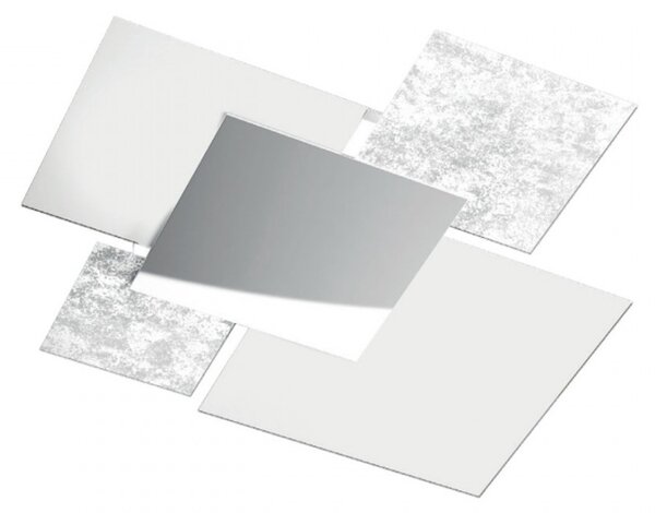 Applique moderno top light shadow 1088 pl45 e27 led vetro lampada parete soffitto - Top Light