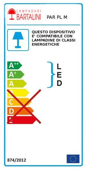 Applique esterni moderno lampadari bartalini par pl m db.0245 e27 led duralighting orientabile - Lampadari Bartalini Esterno