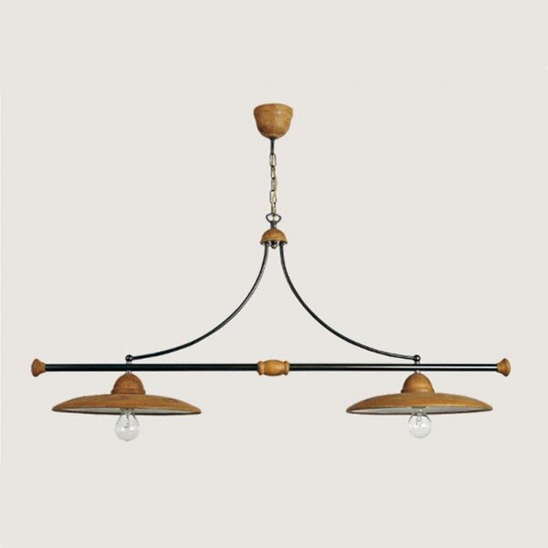 Bilanciere toscot settimello 1165 e27 led lampadario sospensione classica ottone maiolica toscana interni - Toscot