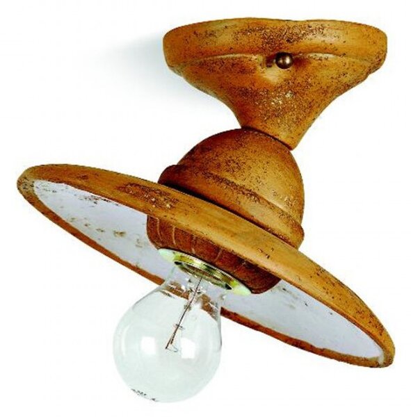 Plafoniera toscot settimello 1163 e27 led lampada soffitto parete classica rustica luce inclinata interni - Toscot