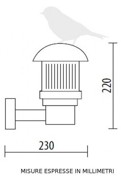 Applique esterni lampadari bartalini minilite ml 03 mt e27 led duralighting lampada parete - Lampadari Bartalini Esterno