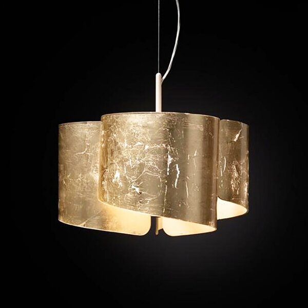 Lampadario classico selene illuminazione papiro 0370 3 033 006 e27 led vetro sospensione - Selene Illuminazione