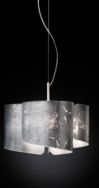Lampadario classico selene illuminazione papiro 0370 3 033 006 e27 led vetro sospensione - Selene Illuminazione