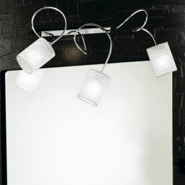 Applique illuminando ginevra chic 3 g9 led pvc metallo moderna modellabile interno - Illuminando