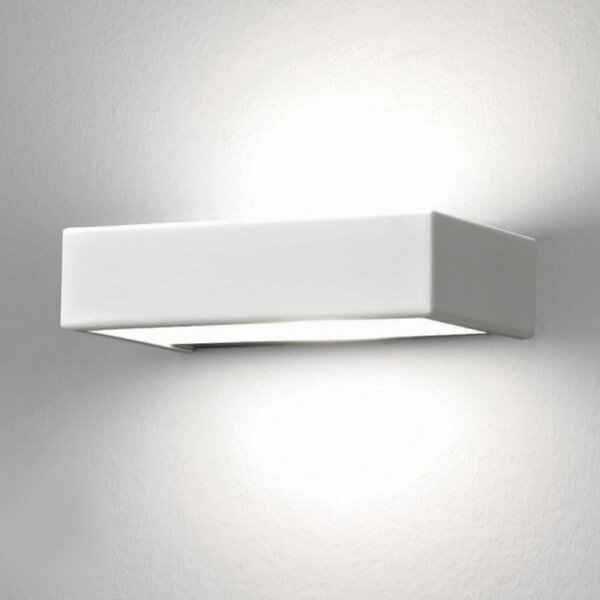Applique moderno illuminando brik 1 r7s led metallo vetro biemissione - Illuminando