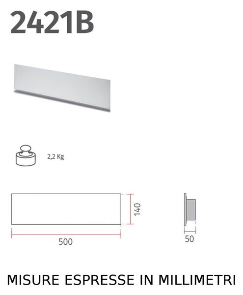 Applique gesso belfiore 9010 isa small 2421b 3045 led lampada parete verniciabile biemissione - Belfiore - 9010