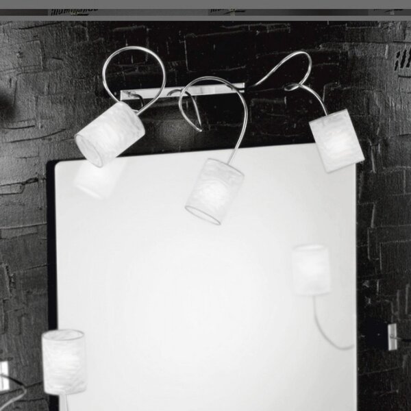 Applique illuminando ginevra chic 3 g9 led pvc metallo moderna modellabile interno - Illuminando