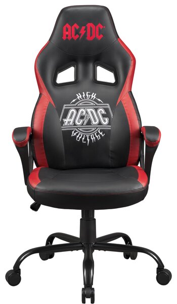 Sedia da gaming con funzione oscillante, nera, ergonomica
