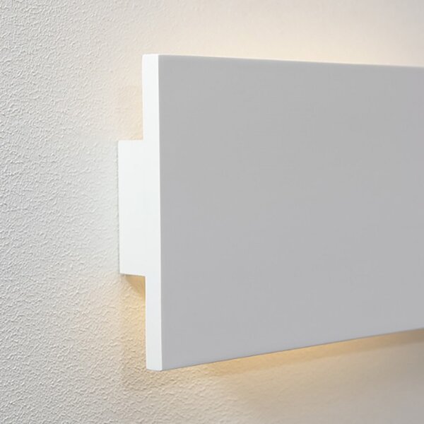 Applique gesso belfiore 9010 isa small 2421b 3045 led lampada parete verniciabile biemissione - Belfiore - 9010