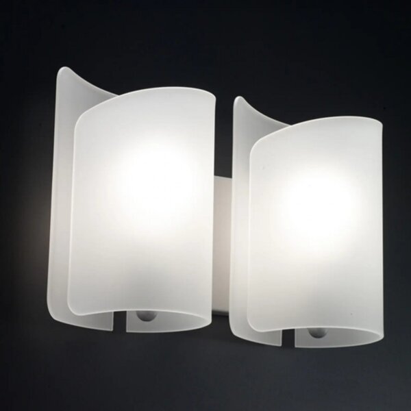 Applique moderno selene illuminazione papiro 0378 2 053 e27 led vetro lampada parete - Selene Illuminazione