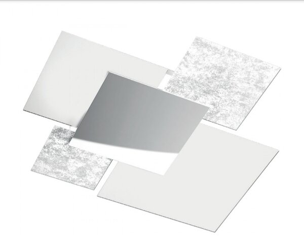 Plafoniera moderna top light shadow 1088 pl90 e27 led vetro lampada soffitto - Top Light