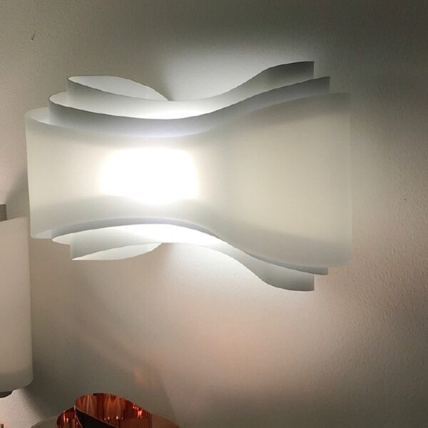 Applique moderno selene illuminazione ionica 1068 011 025 002 r7s led metallo vetro biemissione lampada parete - Selene Illuminazione
