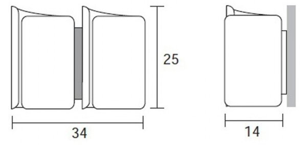 Applique moderno selene illuminazione papiro 0378 2 053 e27 led vetro lampada parete - Selene Illuminazione