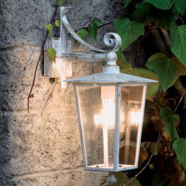 Applique classico livos ribot 941 e27 led alluminio lampada parete lanterna - Livos