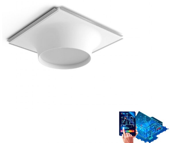 Faretto incasso belfiore 9010 bolla 8935b.3014 led wireless gesso verniciabile - Belfiore - 9010