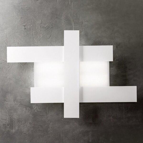 Plafoniera moderna gea luce doha pm led 40w 220v alluminio metacrilato lampada soffitto - Gea Luce