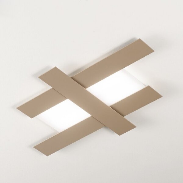Plafoniera moderna gea luce doha pm led 40w 220v alluminio metacrilato lampada soffitto - Gea Luce