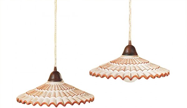 Lampadario rustico due p illuminazione vania s2m e27 led ceramica sospensione - Due P Illuminazione
