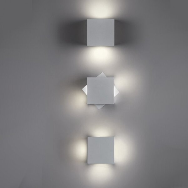 Applique moderno cattaneo illuminazione quadretto 761 10a led alluminio lampada parete - Cattaneo Illuminazione