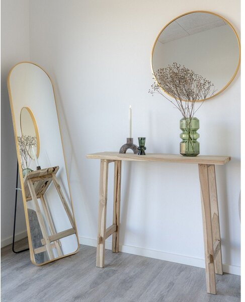 Consolle in legno di teak di colore naturale 30x90 cm Girona - House Nordic