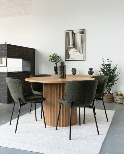 Sedie da pranzo verde scuro in un set di 2 Maceda - House Nordic