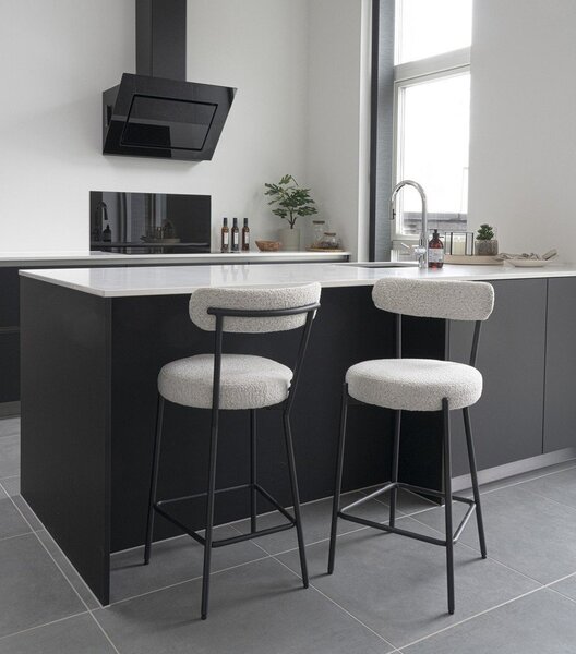 Sgabello da bar bianco (altezza seduta 65 cm) Badalona - House Nordic