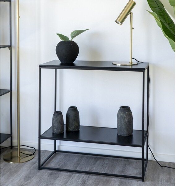 Consolle nera con piano nero 80x36 cm Vita - House Nordic