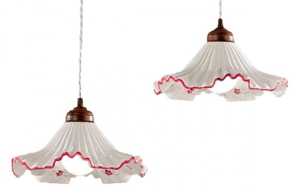 Lampadario classico due p illuminazione anna s2m e27 led ceramica sospensione - Due P Illuminazione