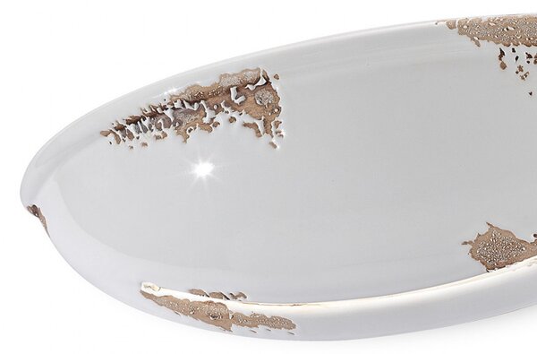 Applique rustica ferroluce retrò vintage c304 e14 led ceramica lampada parete - Retrò