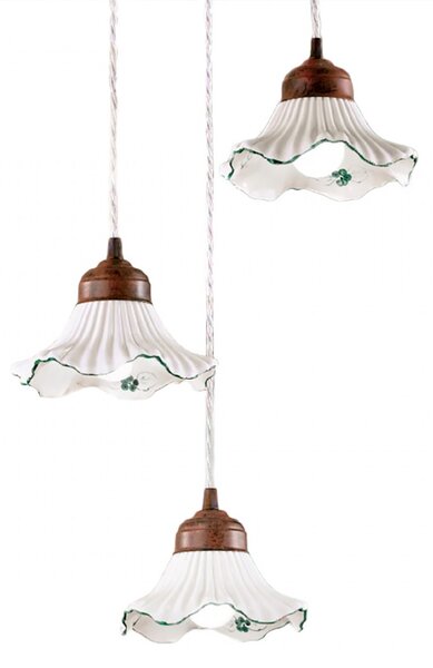 Lampadario classico due p illuminazione anna s3 e27 led ceramica sospensione - Due P Illuminazione