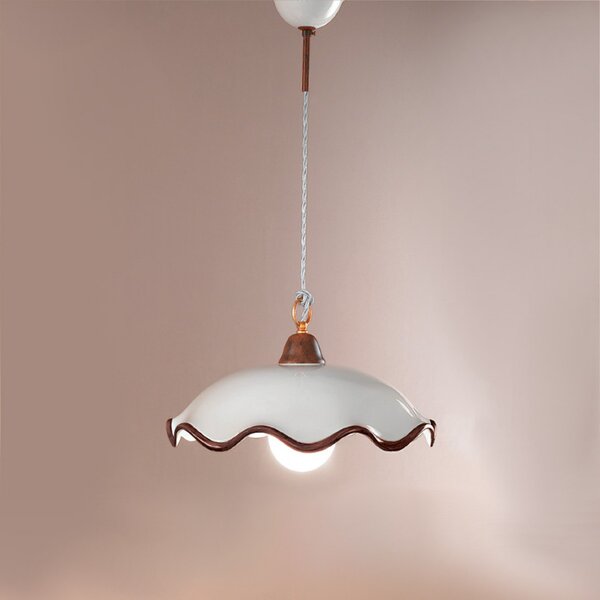 Lampadario classico due p illuminazione eloisa sp e27 led ceramica sospensione - Due P Illuminazione